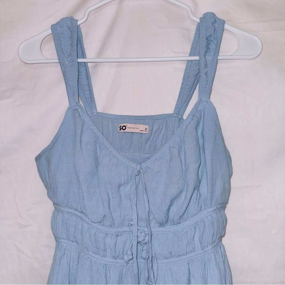 SO Peasant Dress Powder BLUE juniors size Medium - Picture 3 of 9